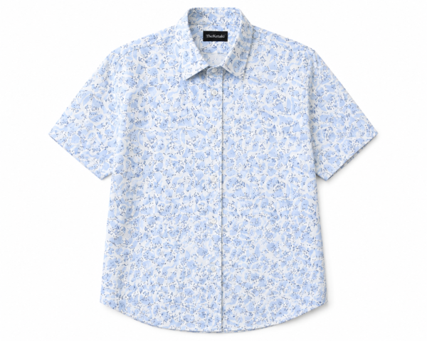 Half Blue Shirt